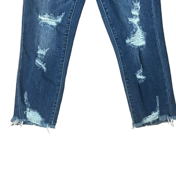 Judy Blue Skinny Fit Capri Distressed Jeans Sz 0/24 - Picture 4 of 8